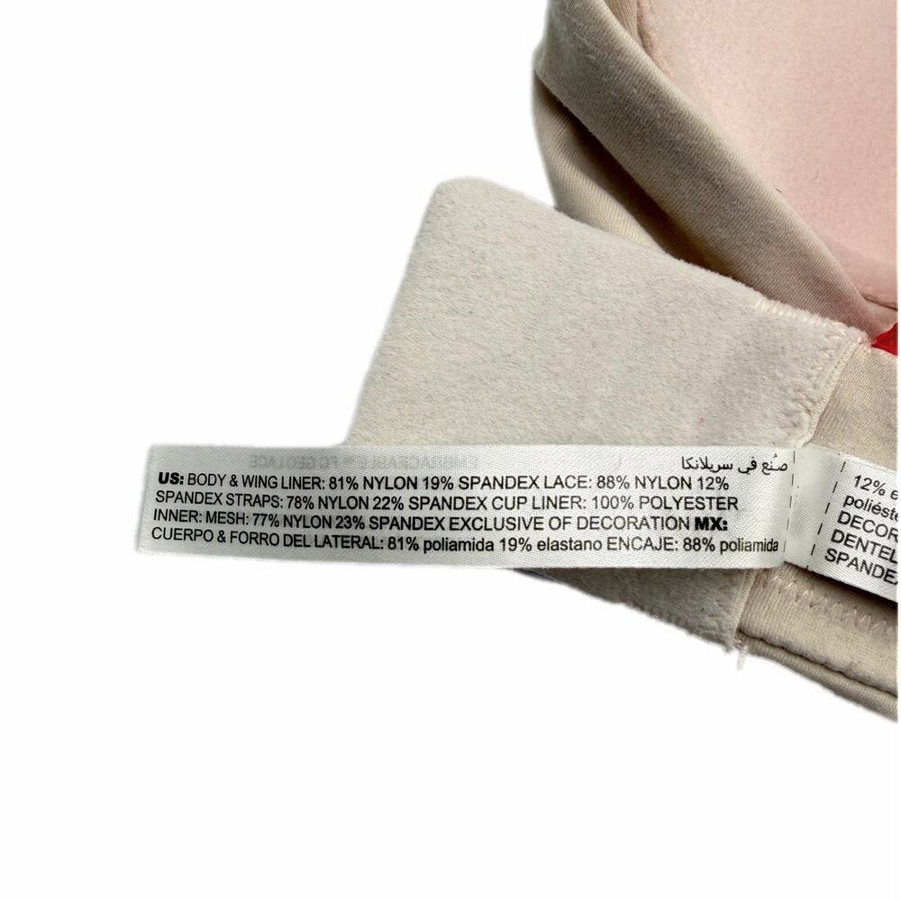 Soma 36D Geo Embraceable Porcelain & Red Lace Racerback Wireless Comfortable Bra - Picture 7 of 7